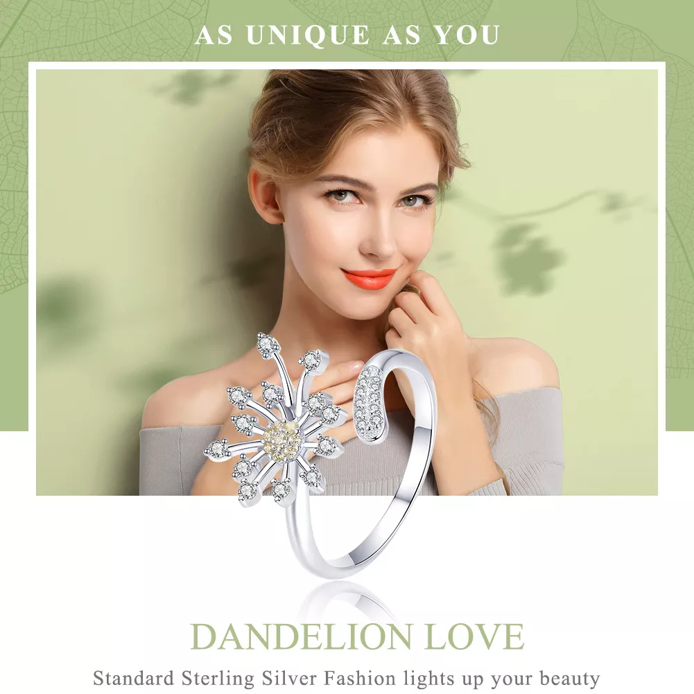 Anel Amor dente de leão estilo Pandora - SCR471