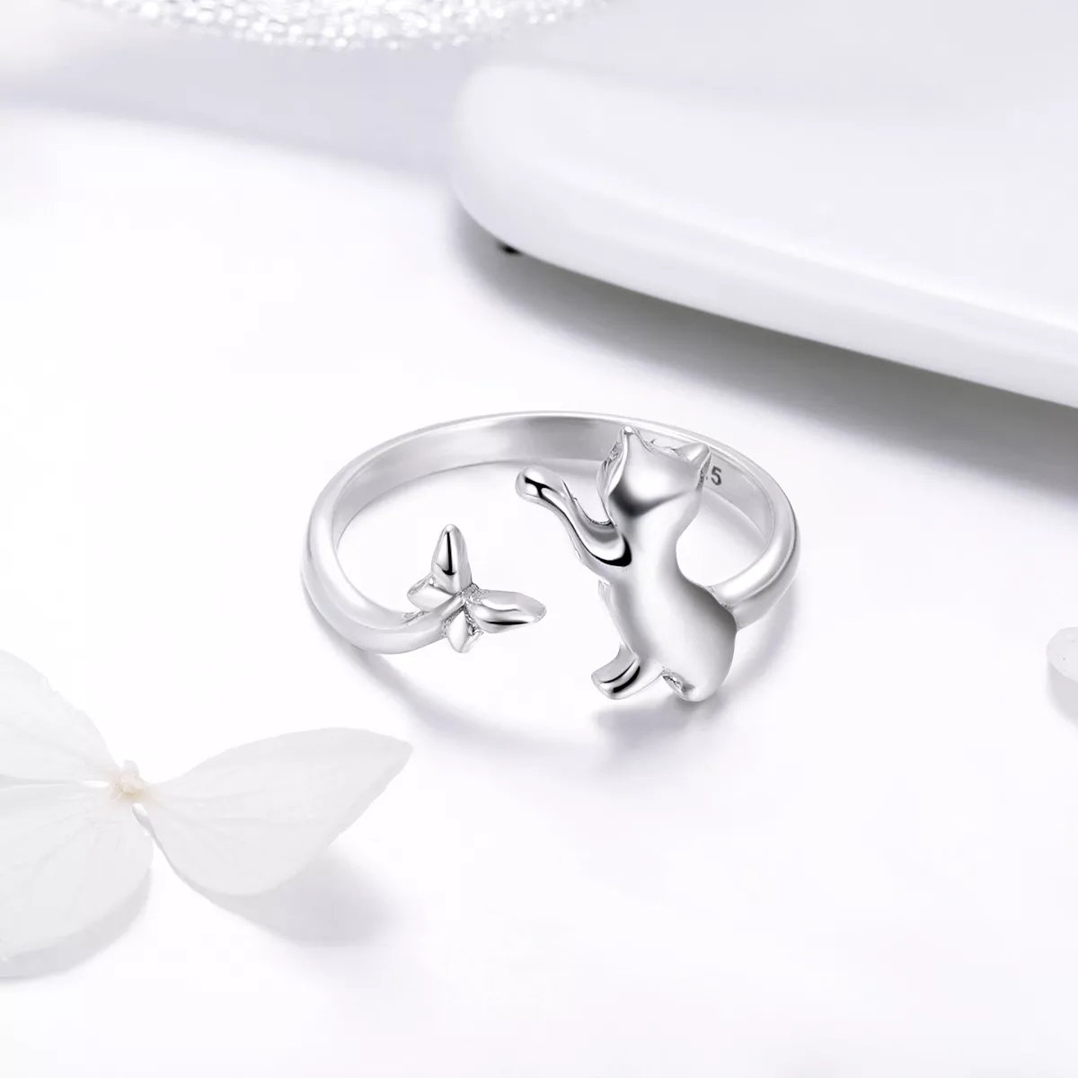 Anel Companheirismo do gato estilo Pandora - SCR443