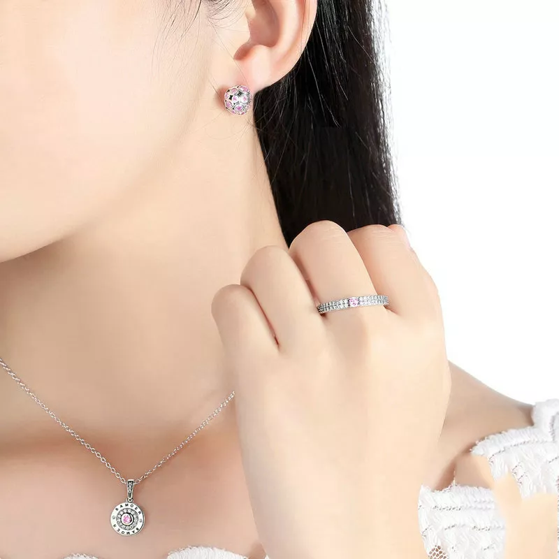 Anel Coração Rosa life Pandora - SCR015