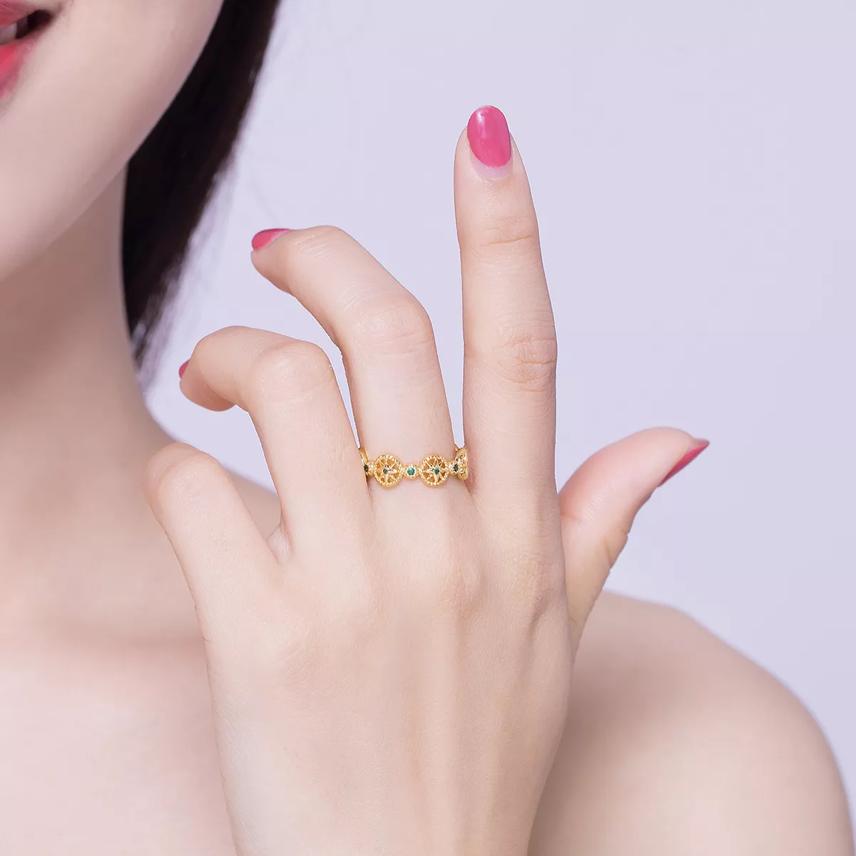 Anel Estrela brilhante estilo Pandora - SCR518