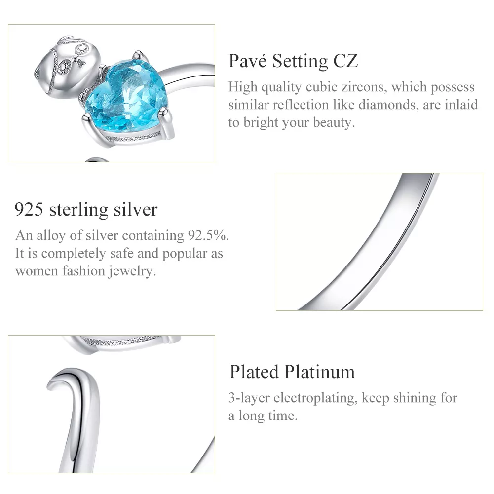 Anel Gatinho azul life Pandora - SCR533