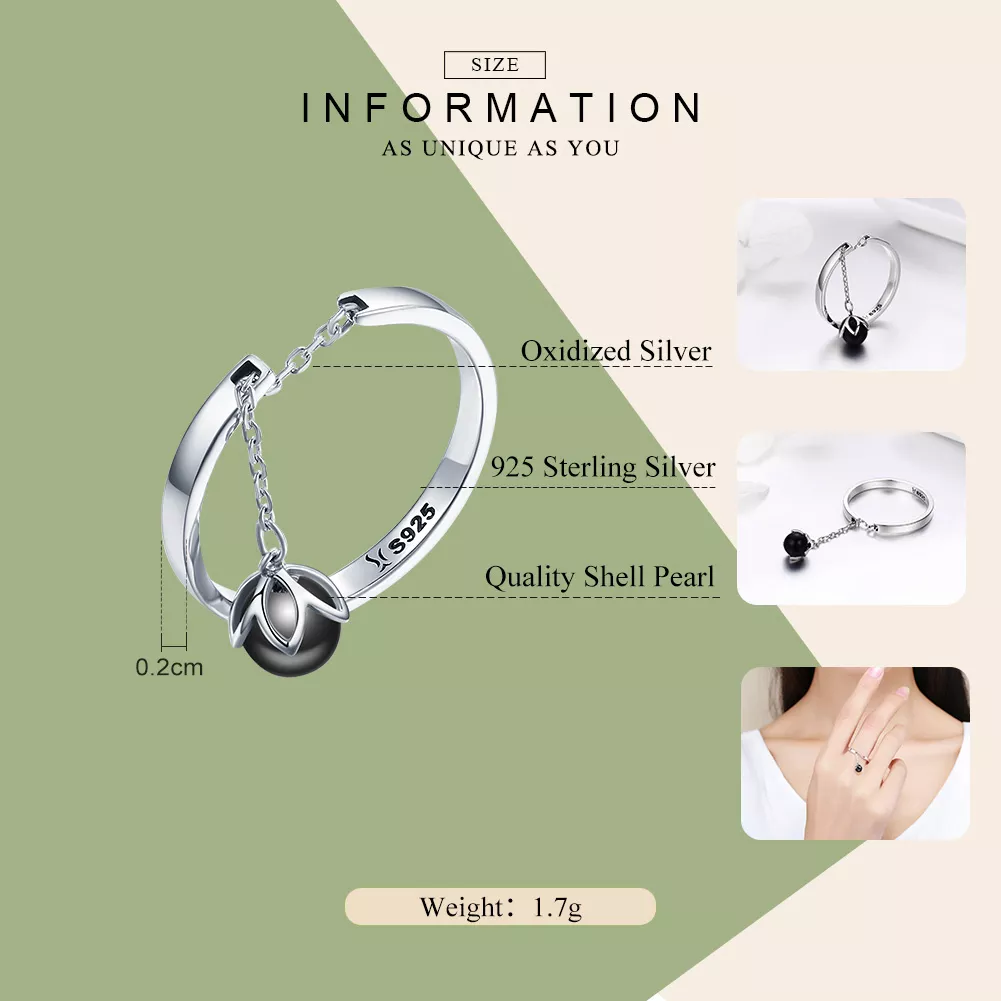 Anel Lágrimas de flores estilo Pandora - SCR314