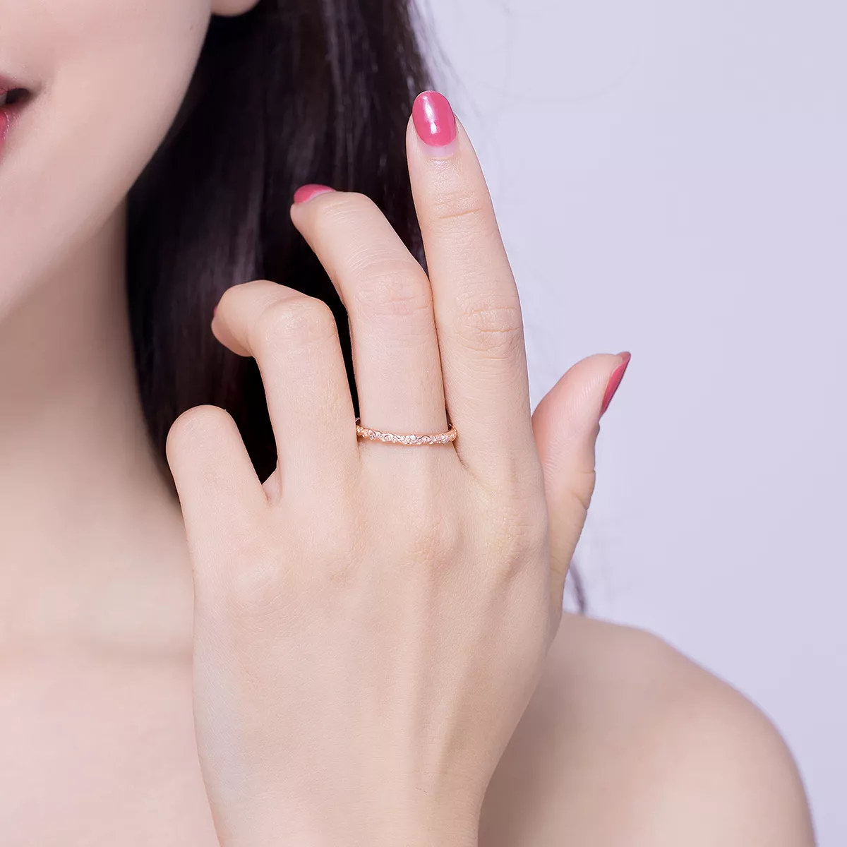 Anel Padrões Retrô estilo Pandora Rose - SCR514